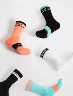 Unit Clothing UNIT Equip Hi -Lux Bamboo Socks - 5 Pack MULTI Clearance