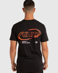 Unit Clothing UNIT Flare Mens T-Shirt BLACK Cheap