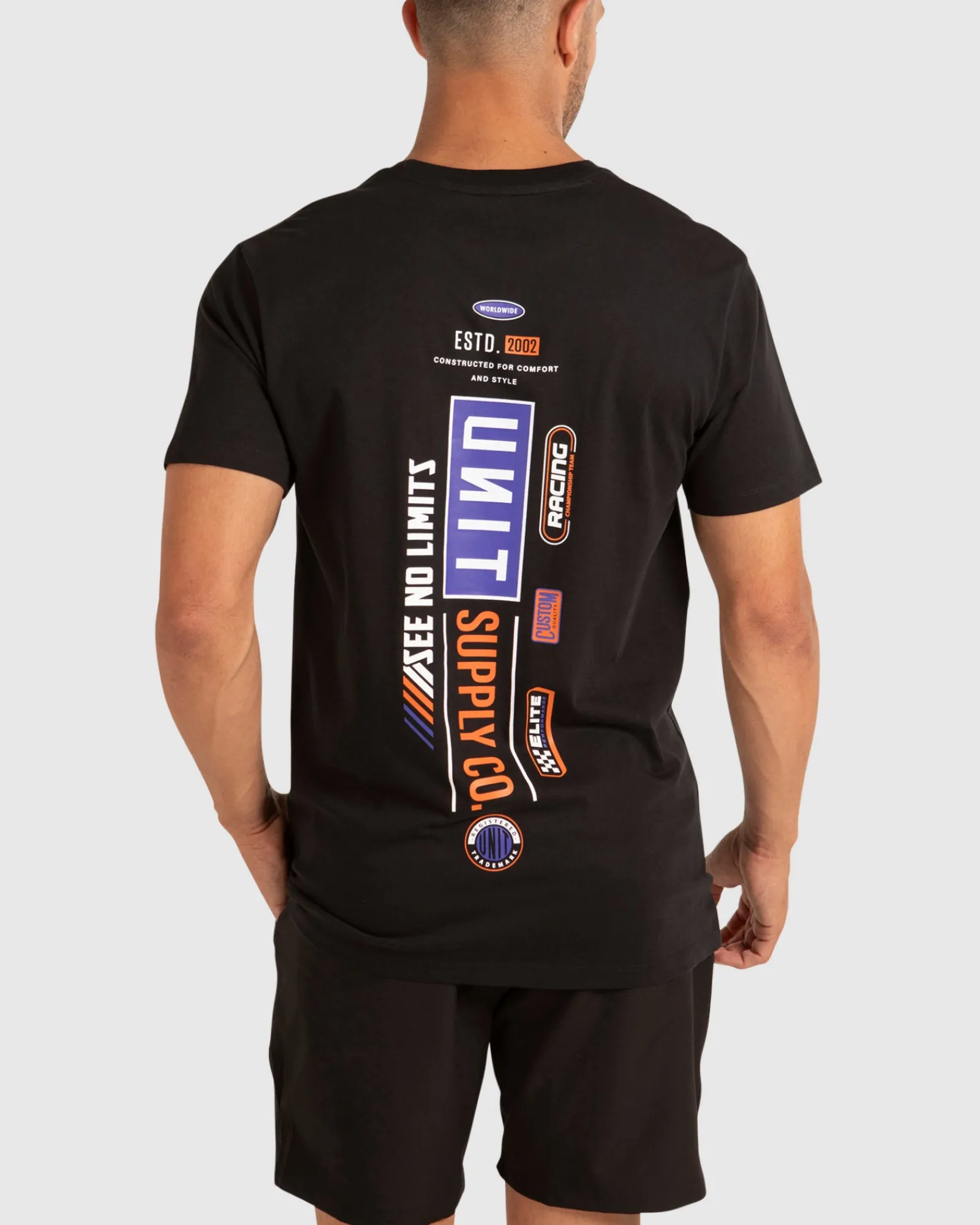 Unit Clothing UNIT Last Lap Mens T-Shirt BLACK Hot