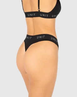 Unit Clothing UNIT Layer Ladies Thong - 3 Pack BLACK Online