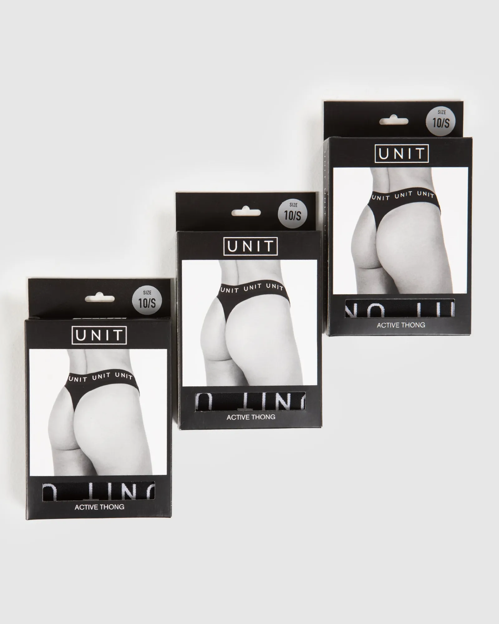 Unit Clothing UNIT Layer Ladies Thong - 3 Pack BLACK Online
