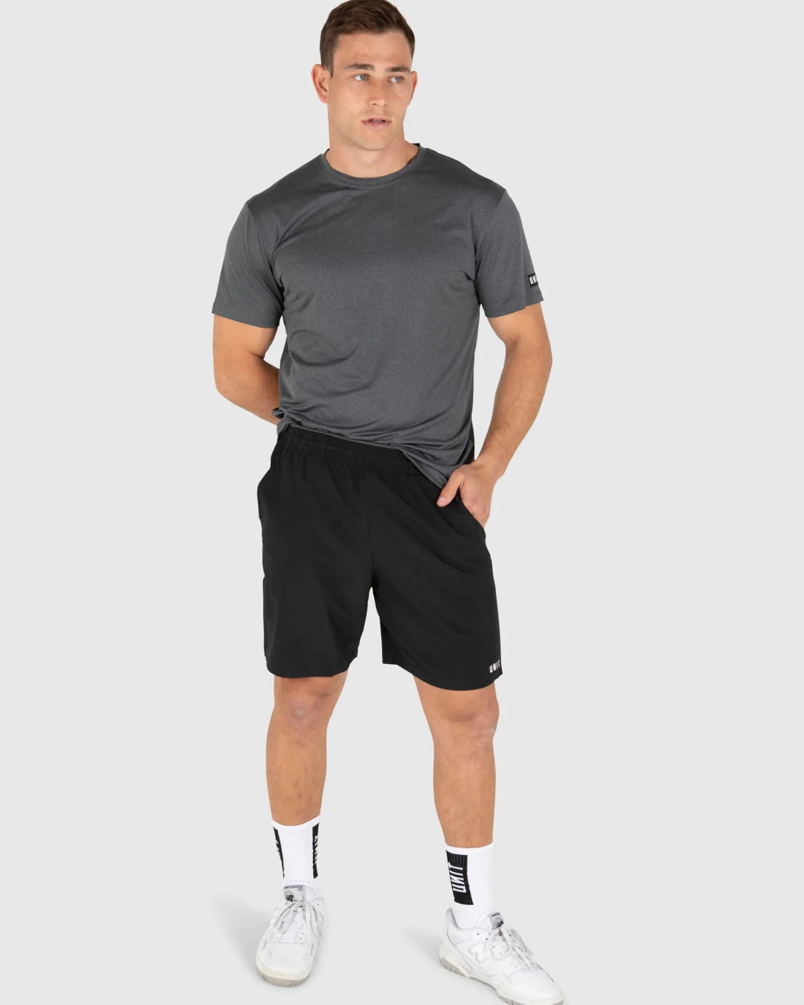 Unit Clothing UNIT Mens Central Stretch Shorts 19" BLACK Store