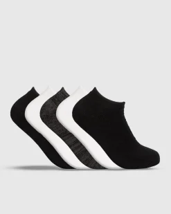 Unit Clothing UNIT Mens Essential No Show Bamboo Socks - 5 Pack MULTI Clearance