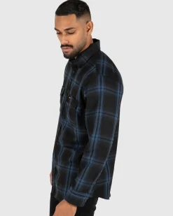 Unit Clothing UNIT Mens Newtown Flannel Shirt Cheap