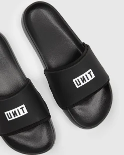 Unit Clothing UNIT Mens Stack Slide Footwear BLACK Discount