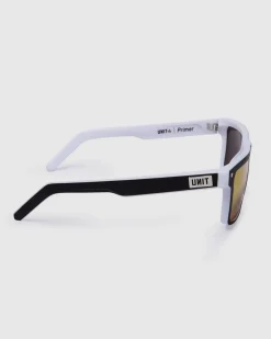 Unit Clothing UNIT Primer Sunglasses - Matte Black White Polarised MB WHITE Best
