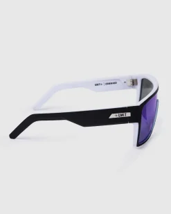 Unit Clothing UNIT Sunglasses Command - Matte Black White Polarised MB WHITE Online
