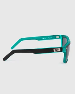 Unit Clothing UNIT Sunglasses Primer - Matte Black Teal Polarised MB TEAL Hot