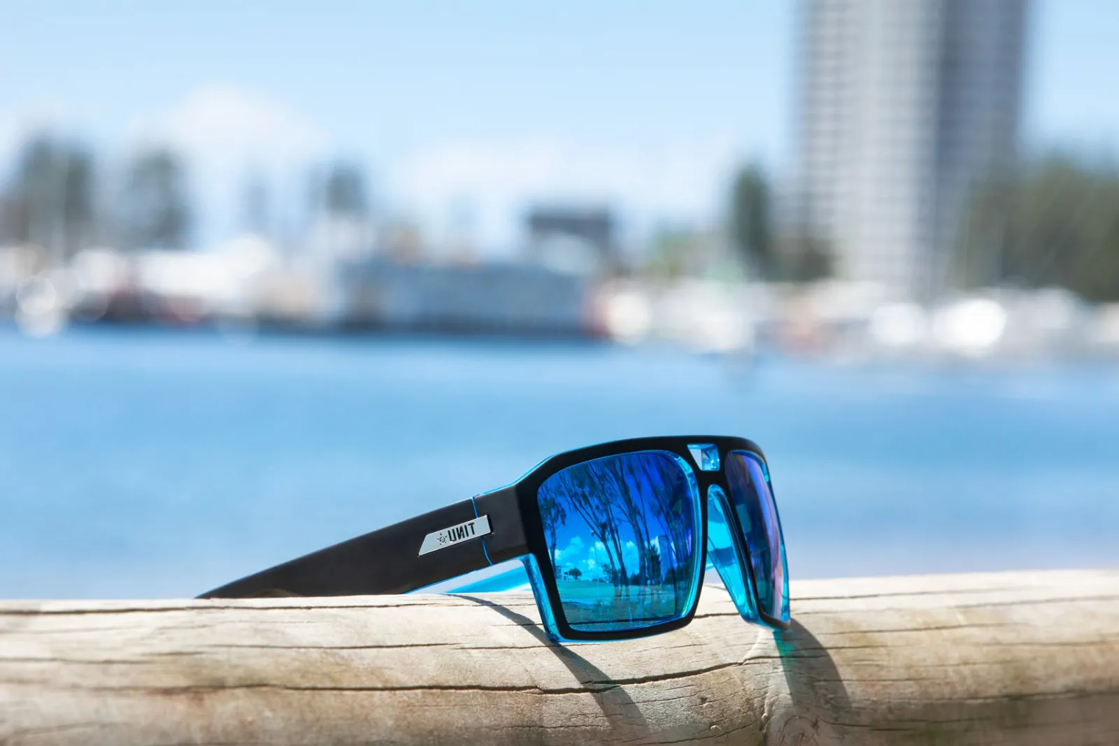 Unit Clothing UNIT Sunglasses Vault - Matte Black Blue Polarised MB BLUE Store